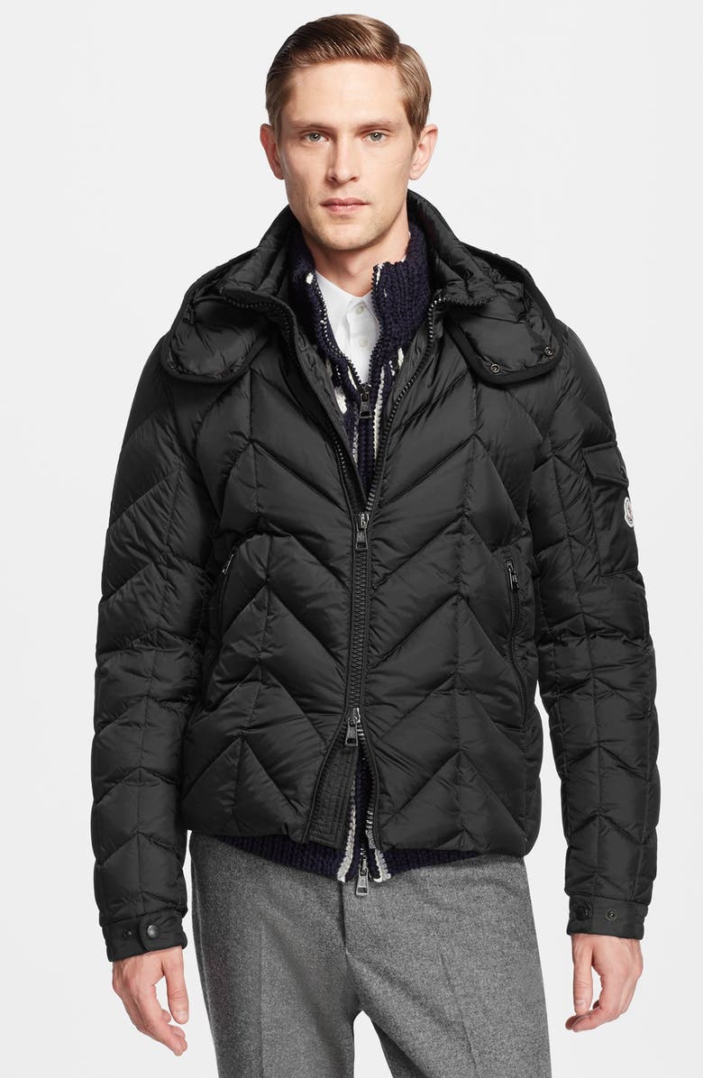 Moncler 'Berriat' Chevron Quilted Down Jacket, Main, color, 