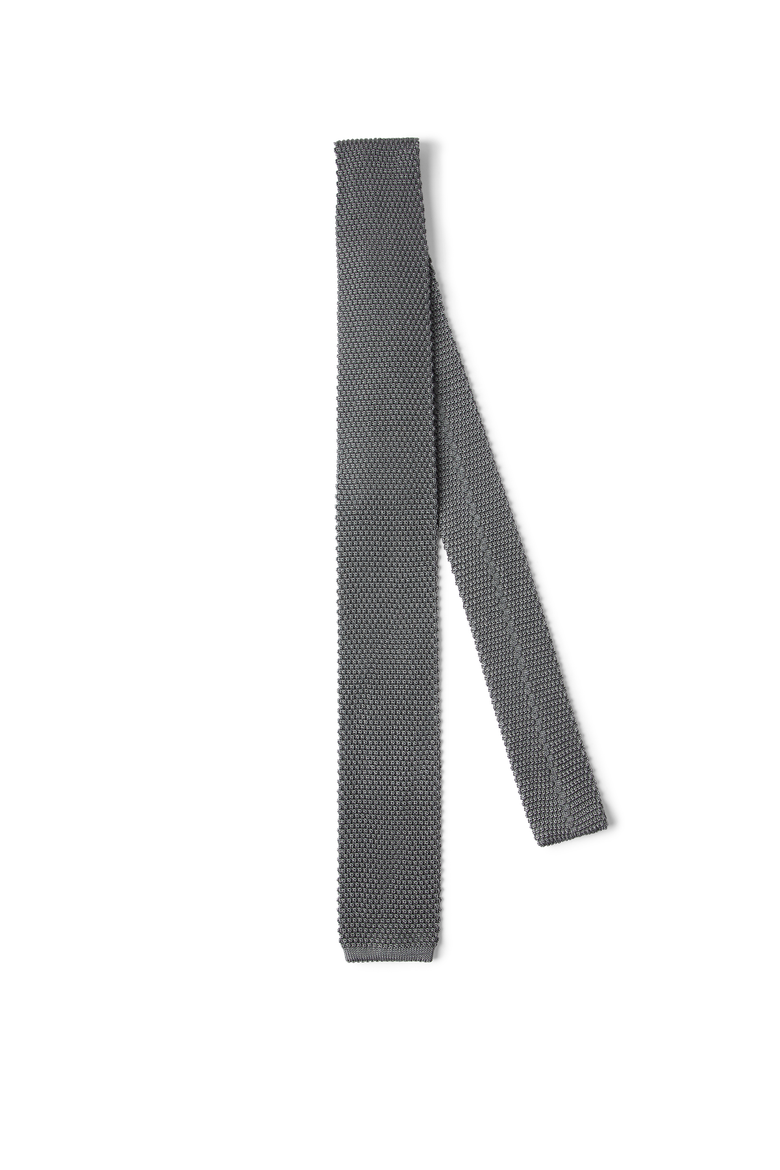 Knit necktie, Main, color, Grey
