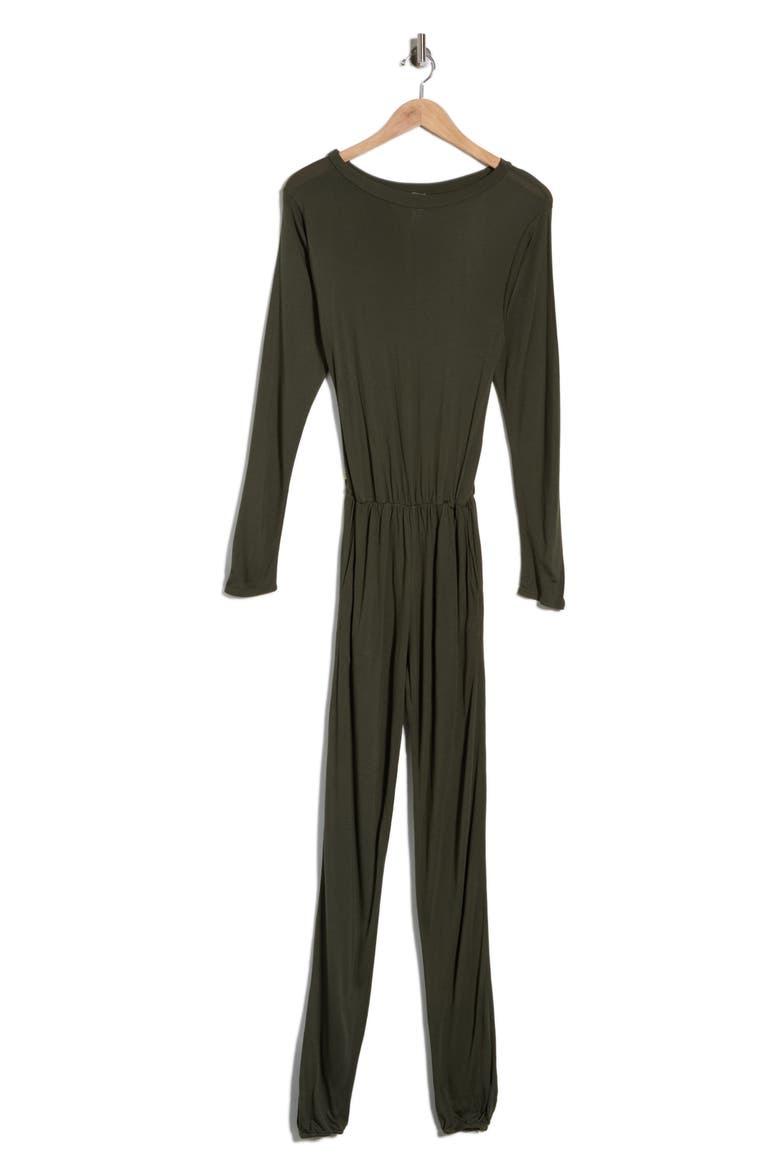 Long Sleeve Jumpsuit, Alternate, color, OLIVE MOSS