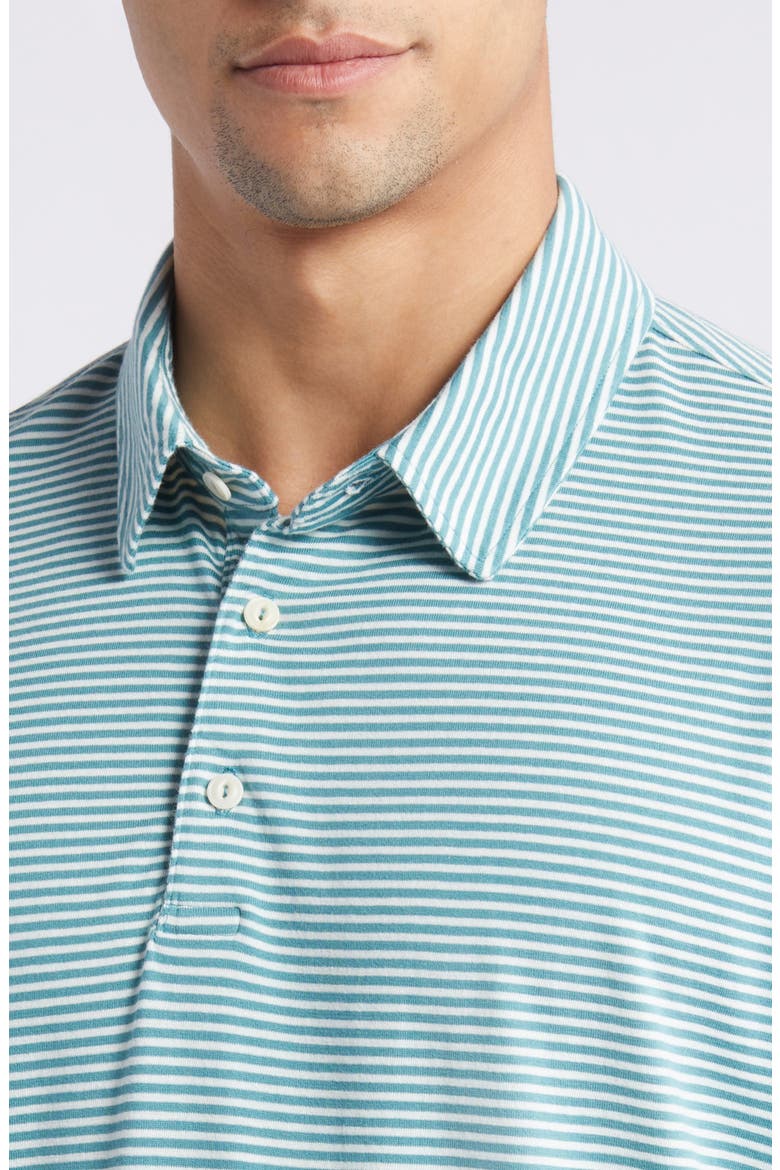 Bryce Stripe Jersey Polo, Alternate, color, OCEAN STONE/IVORY DUST