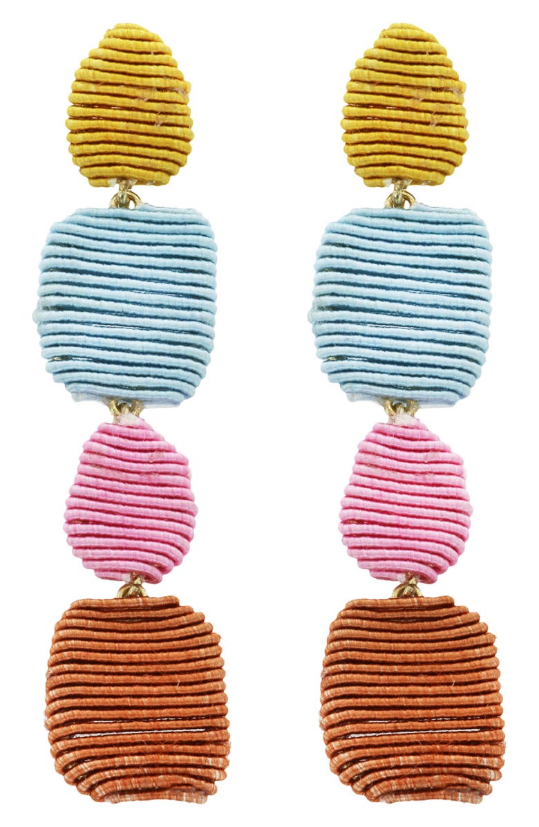 Panacea Wrapped Linear Drop Earrings, Main, color,