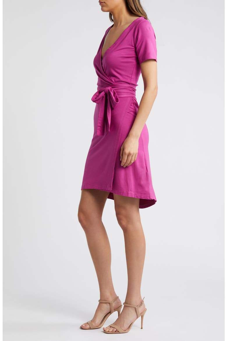 Jersey Wrap Dress, Alternate, color, PINK