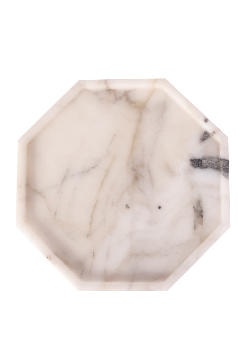 Artifacts Trading Company Octagonal Marble Tray, Alternate, color, White Matte