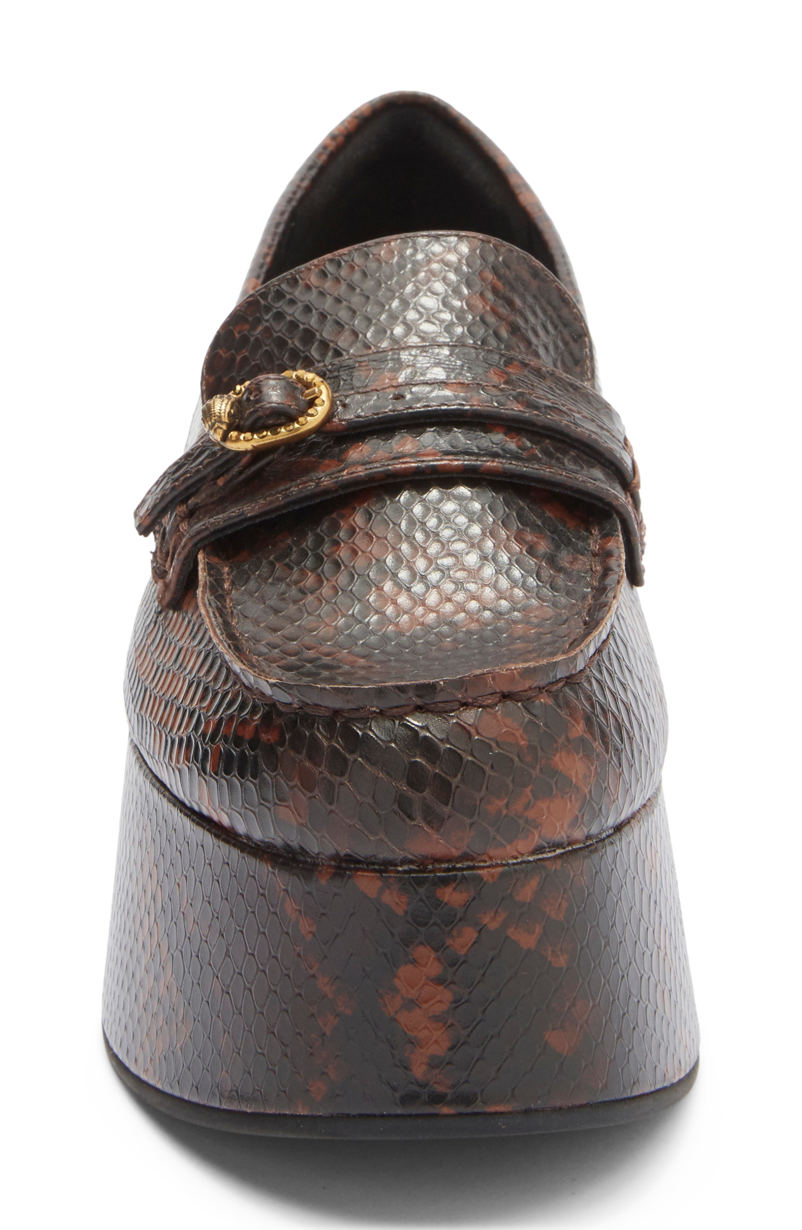 Kurt Geiger London Mayfair Flatform Loafer, Alternate, color, Dark Brown Combination