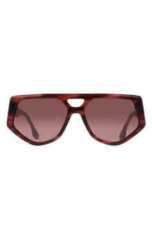Victoria Beckham 58mm Modified Rectangle Sunglasses