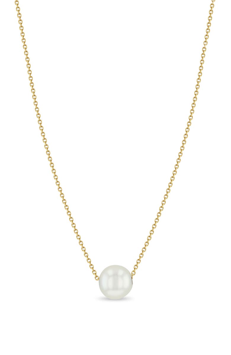 Zoë Chicco Cultured Pearl Choker Necklace, Main, color, 14K Yellow Gold