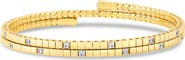 Crislu Pure Flex Three Row Cubic Zirconia Bracelet