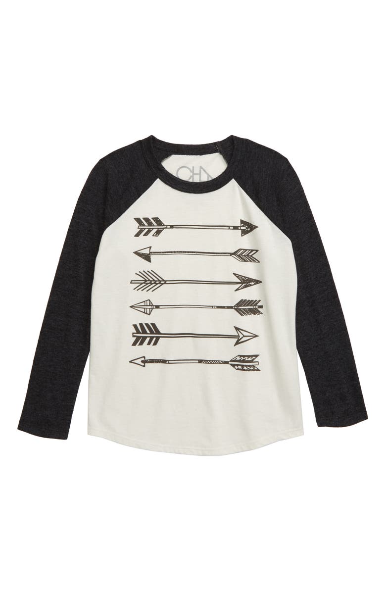 Chaser Arrows Blocked Raglan Shirt, Main, color, 