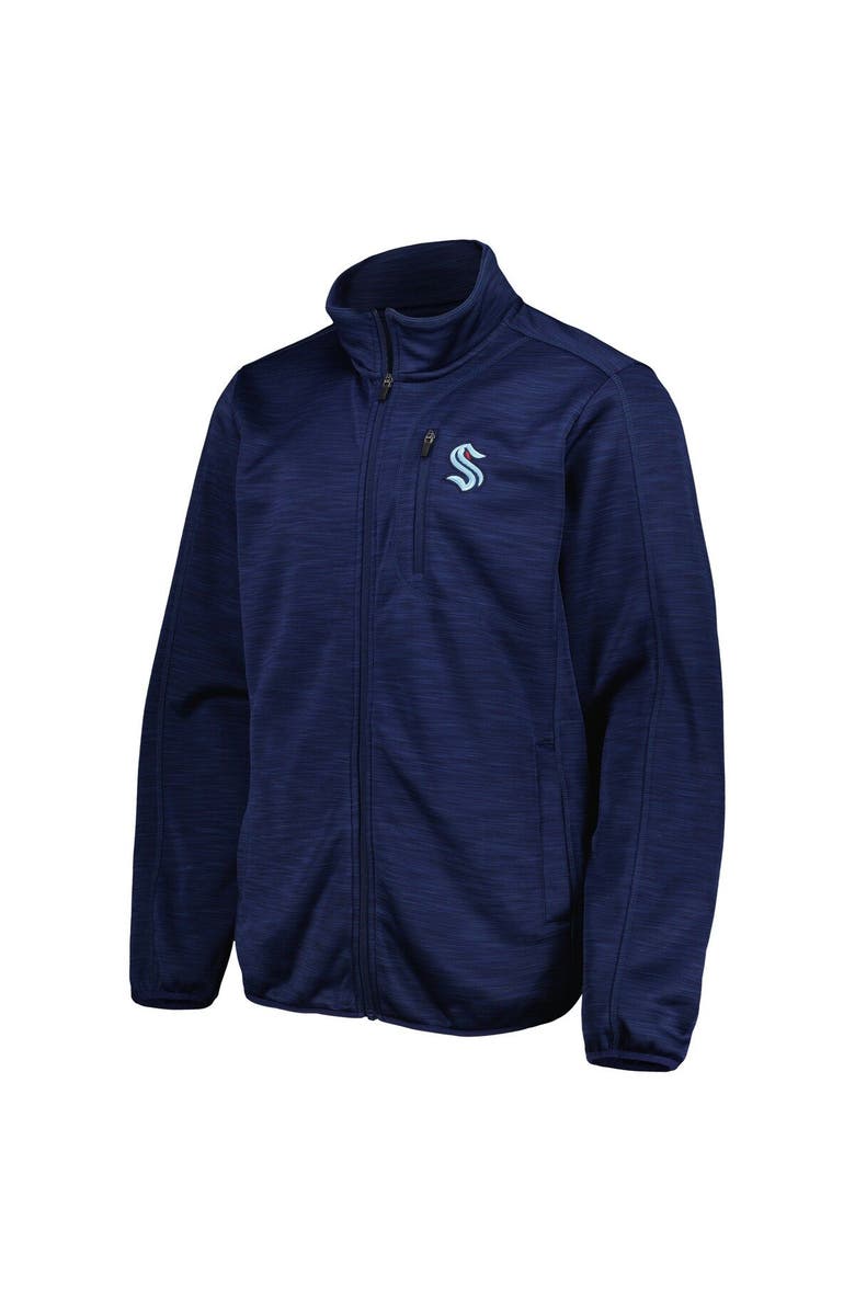 G-III SPORTS BY CARL BANKS Men's G-III Sports by Carl Banks Deep Sea Blue Seattle Kraken Closer Transitional Full-Zip Jacket, Alternate, color, Navy