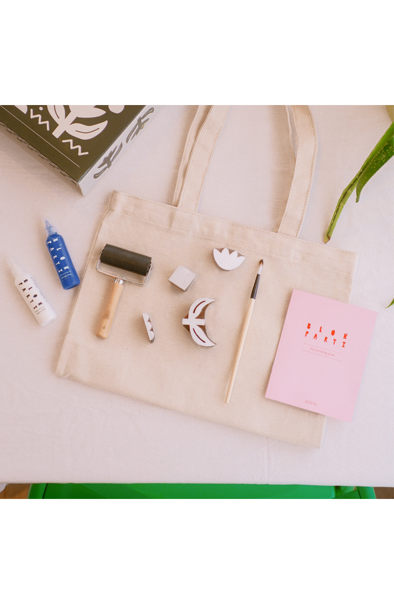 JOYN Block Printing Kit - Tulip Print Tote Bag, Alternate, color, Tulip Print