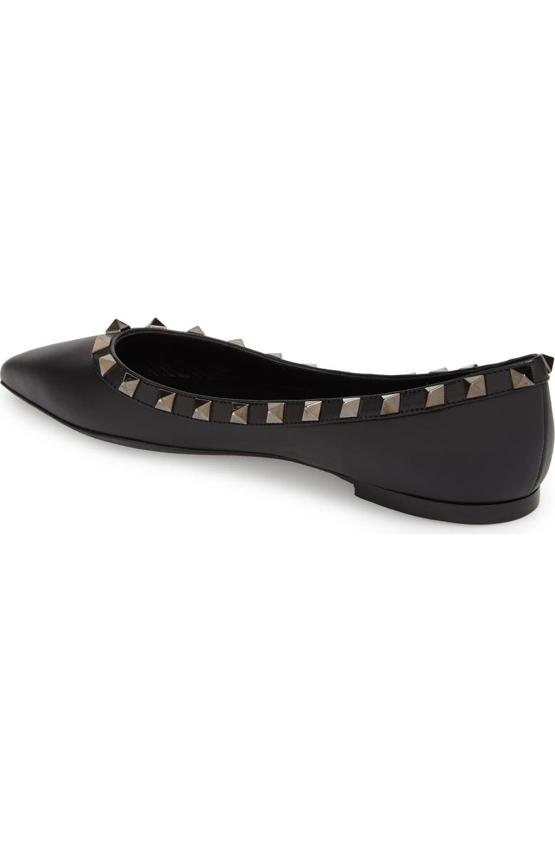 Valentino Garavani Rockstud Pointed Toe Flat, Alternate, color,