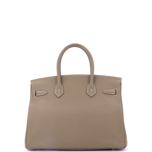 Pre-owned Hermes Hermes Birkin Handbag Grey Epsom With Palladium Hardware 30 In Brown