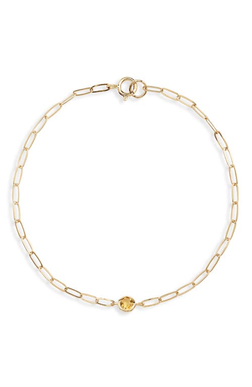 Anzie Bezel Pendant Bracelet In Orange