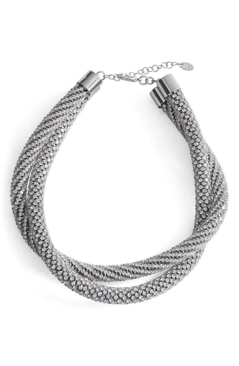 MANGO Double Crystal Rope Necklace, Main, color, 