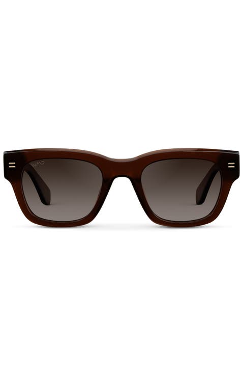 Clint - 50mm Rectangular Polarized Sunglasses