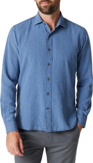 34 Heritage Microchecks Linen & Cotton Button-Up Shirt