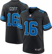 Nike Men's Nike Jared Goff Black Detroit Lions 2nd Alternate Game Jersey