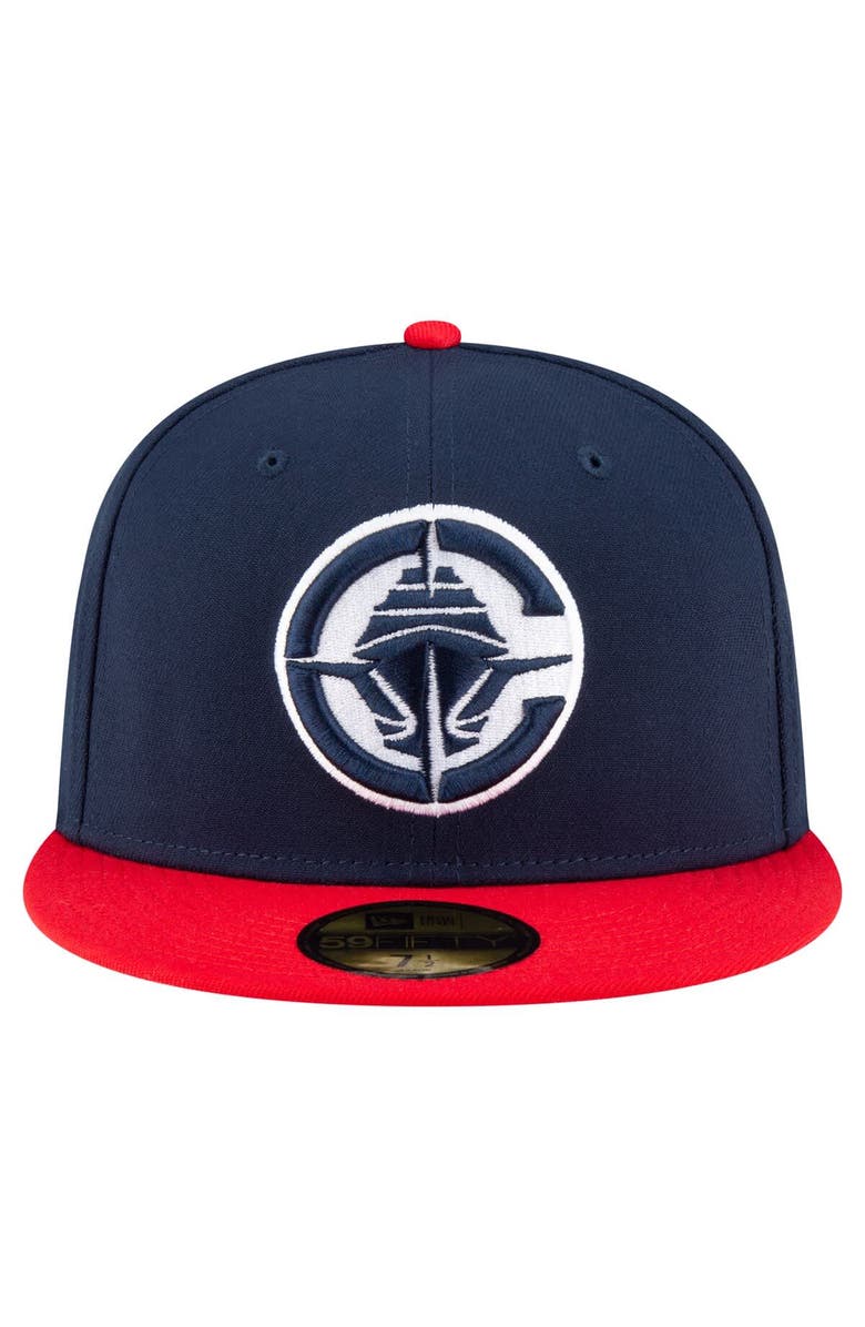 New Era Men's New Era Navy/Red LA Clippers 2-Tone 59FIFTY Fitted Hat, Alternate, color, Navy
