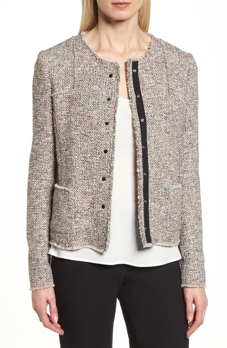 BOSS Koralie Tweed Jacket, Main, color, 