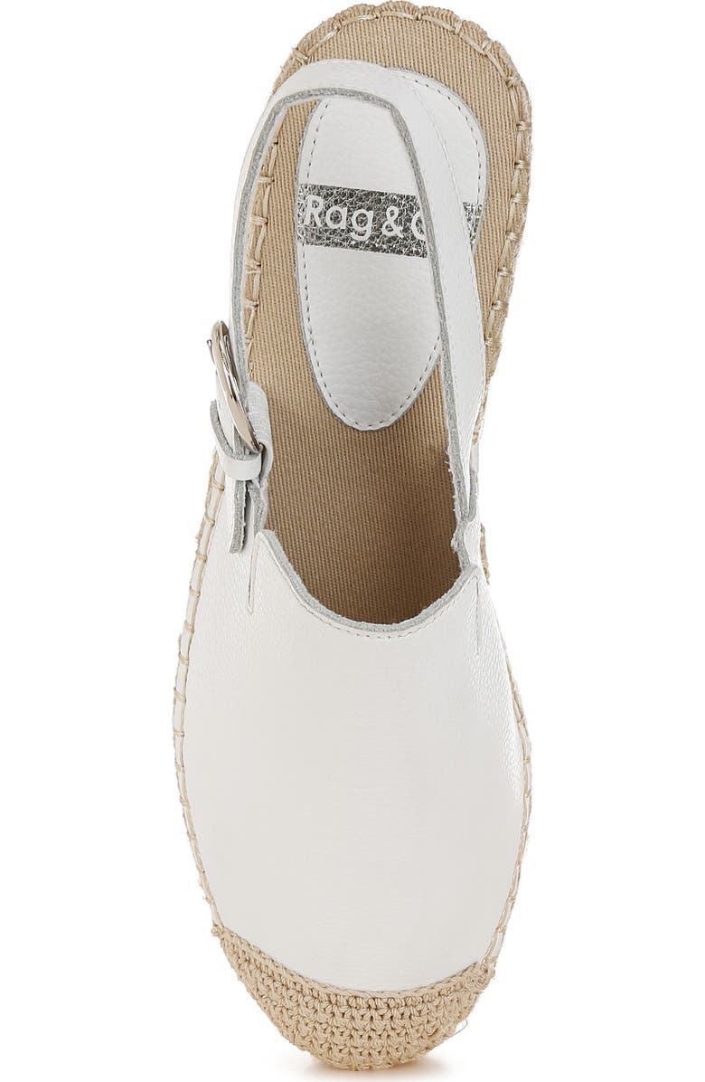 Rag & Co Azula Espadrille Slingback Flat, Alternate, color, White