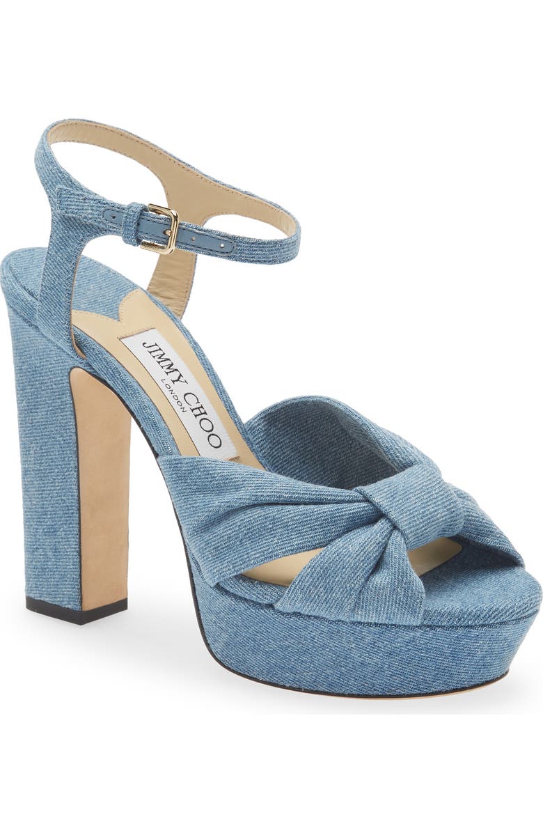 Jimmy Choo Heloise Denim Platform Sandal, Main, color,