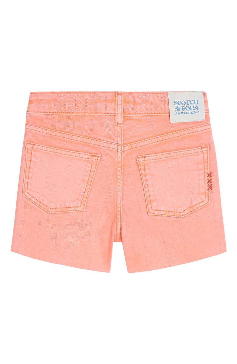 Scotch & Soda Kids' Ray Relaxed Denim Shorts, Alternate, color, Papaya Punch