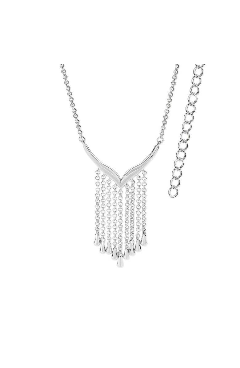 Lucy Quartermaine Waterfall V Necklace, Main, color, Sterling Silver