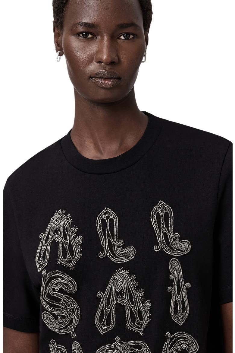 Ella Lisa Cotton Graphic T-Shirt, Alternate, color, BLACK