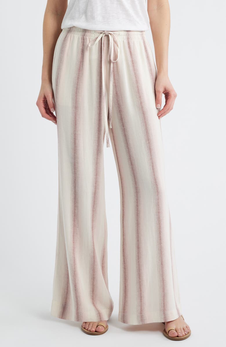 Cloth & Stone Stripe Drawstring Wide Leg Pants, Main, color, Primrose Ombre Stripe