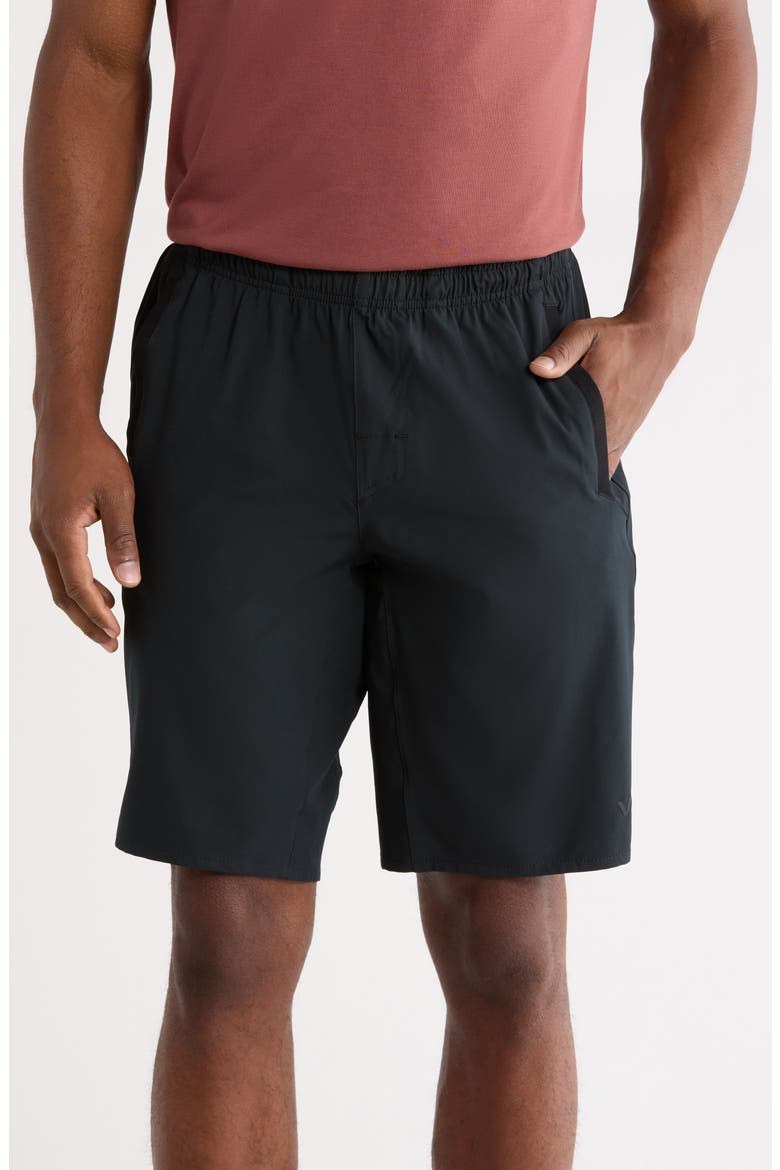Yogger Long Length Shorts, Main, color, BLACK
