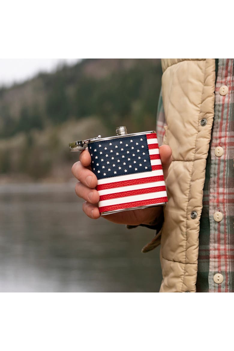 American Flag Flask, Alternate, color, Multicolor