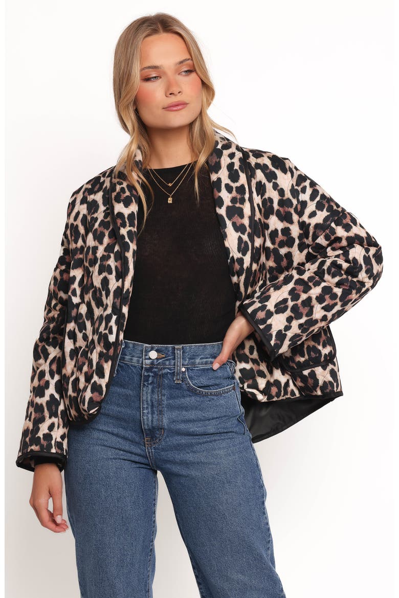 Marcos Leopard Print Quilted Jacket, Alternate, color, LEOPARD