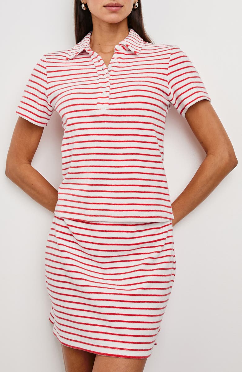 Rails Naveli Stripe Cotton Terry Cloth Polo, Main, color, 