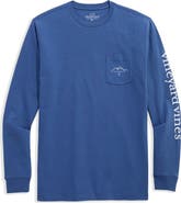 vineyard vines Winter Scene Long Sleeve Cotton Graphic Pocket T-Shirt