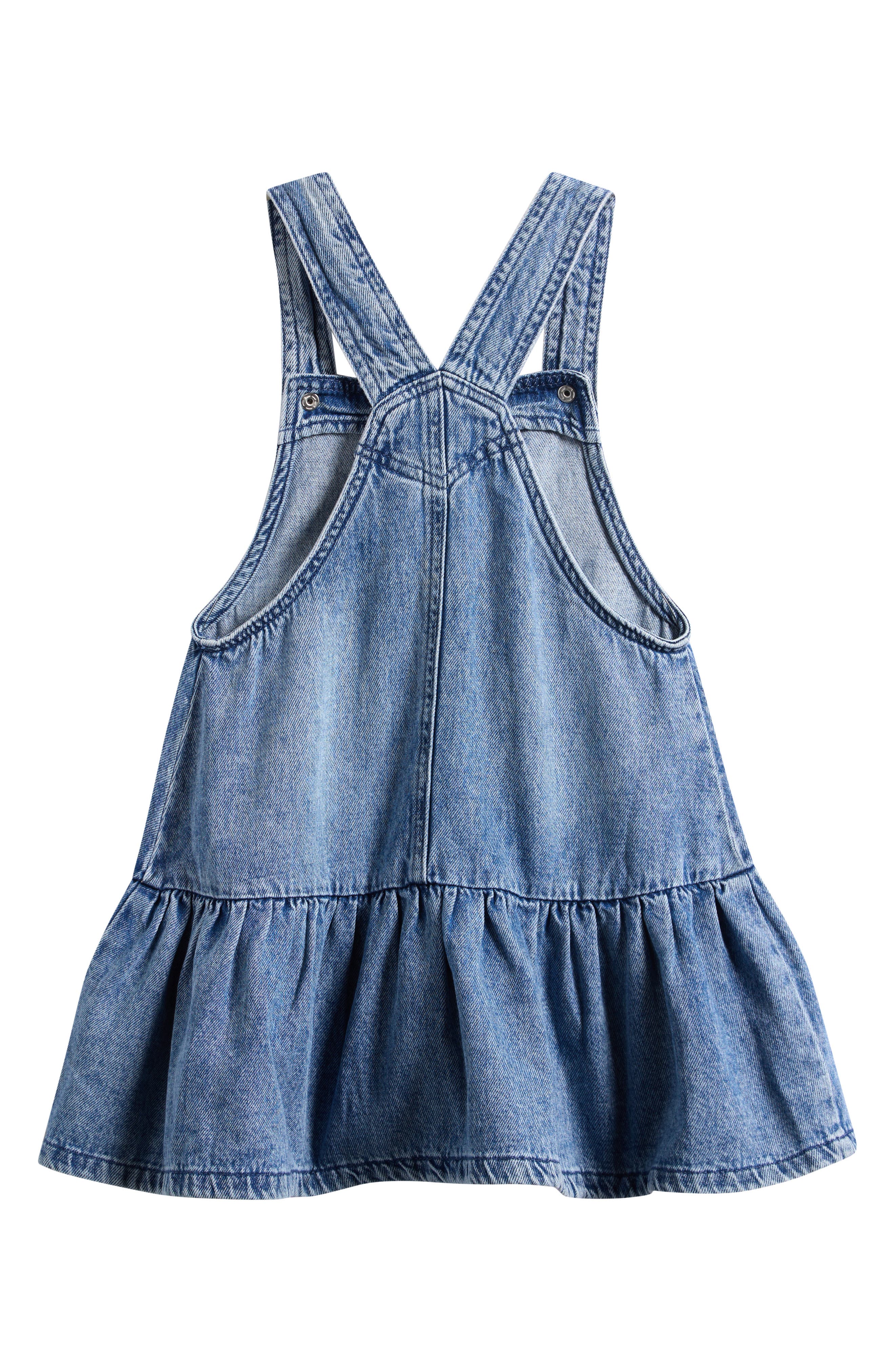 denim dress infant Vintage Cradle Togs Baby Girls Embroidered Bunny Jean Denim Dress Size 6-9M