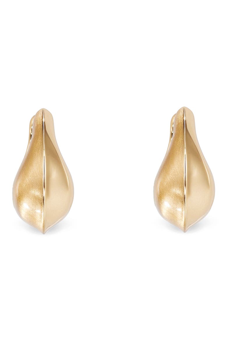 Tao Huggie Hoop Earrings, Alternate, color, GOLD