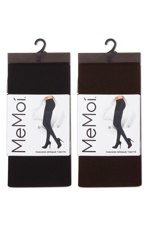 Assorted 2-Pack Flat Knit Tights