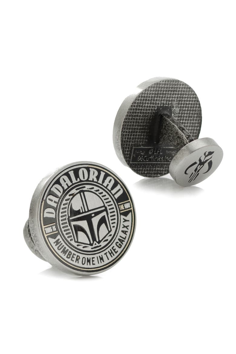 Dadalorian Cuff LInks, Alternate, color, SILVER