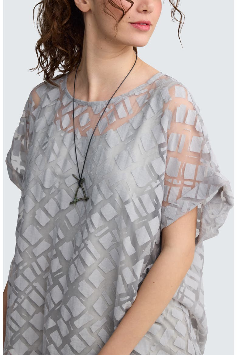 Solenne Layered Hybrid Top, Alternate, color, Ash Grey