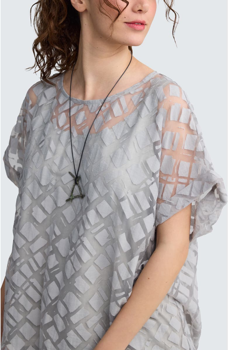 LUUKAA Solenne Layered Hybrid Top, Alternate, color, Ash Grey
