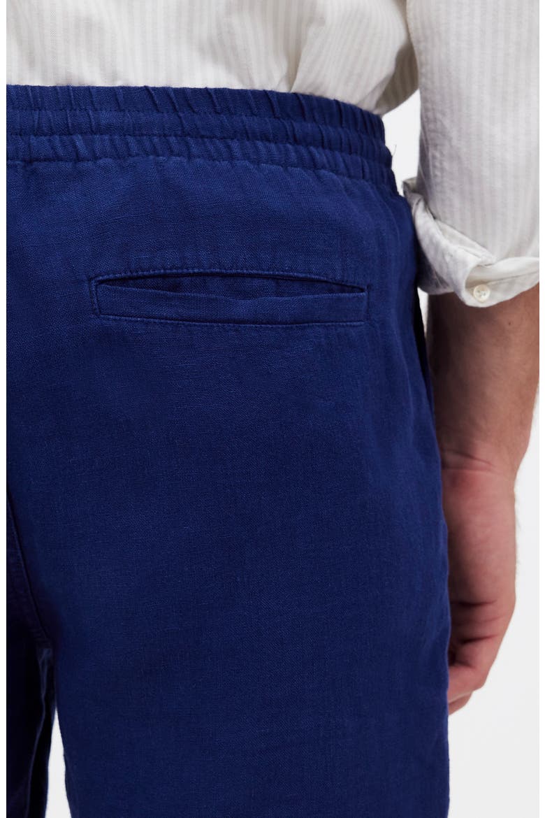 Everywear Linen Twill Shorts, Alternate, color, DARK BLUE WASH