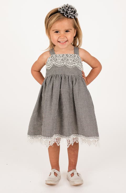 Check Lace Trim Dress (Baby)