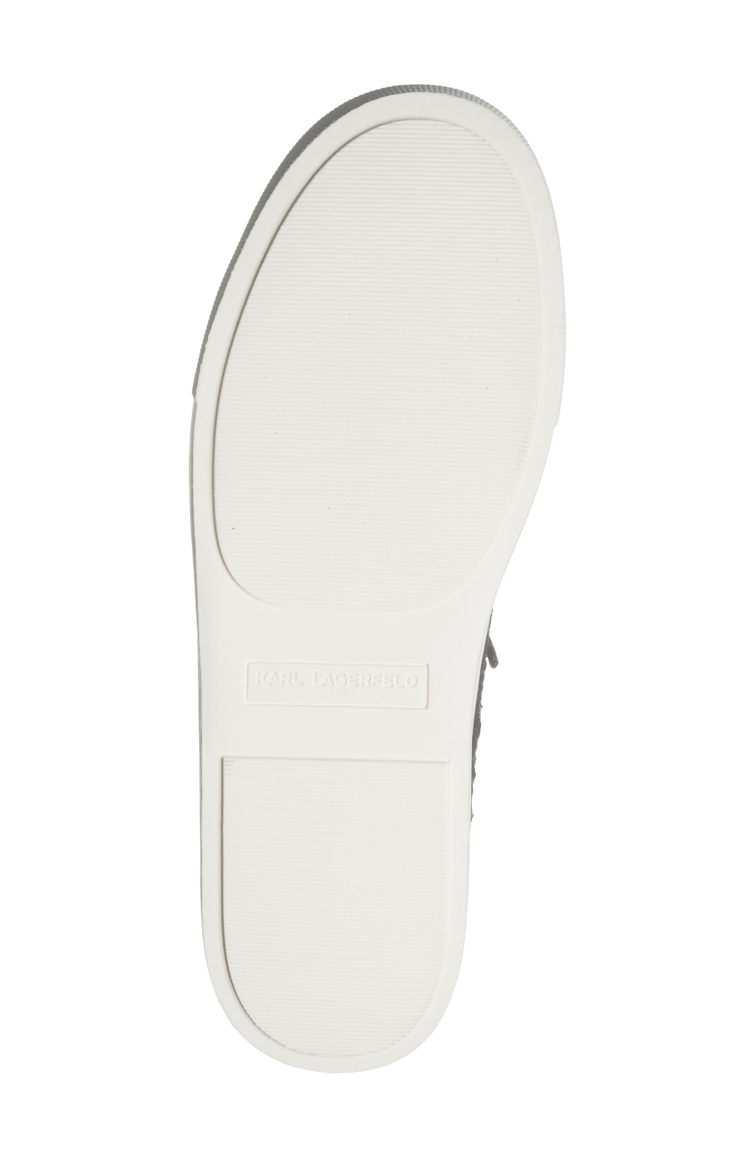 KARL LAGERFELD PARIS Cate Pins Lace-Up Sneaker, Alternate, color, Black/ White