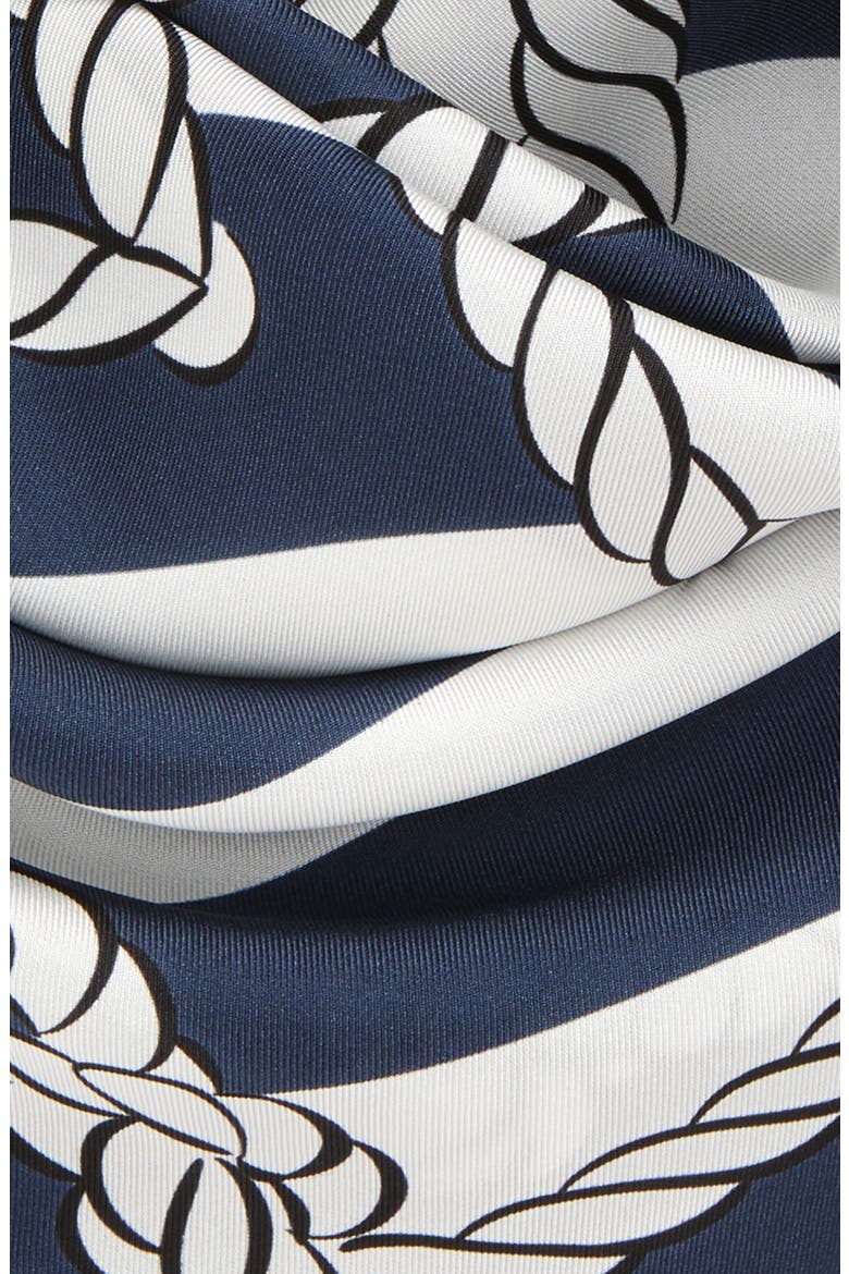 Le Foulard Bateau Corde Silk Scarf, Alternate, color, PRINT BOAT ROPE NAVY 3HE