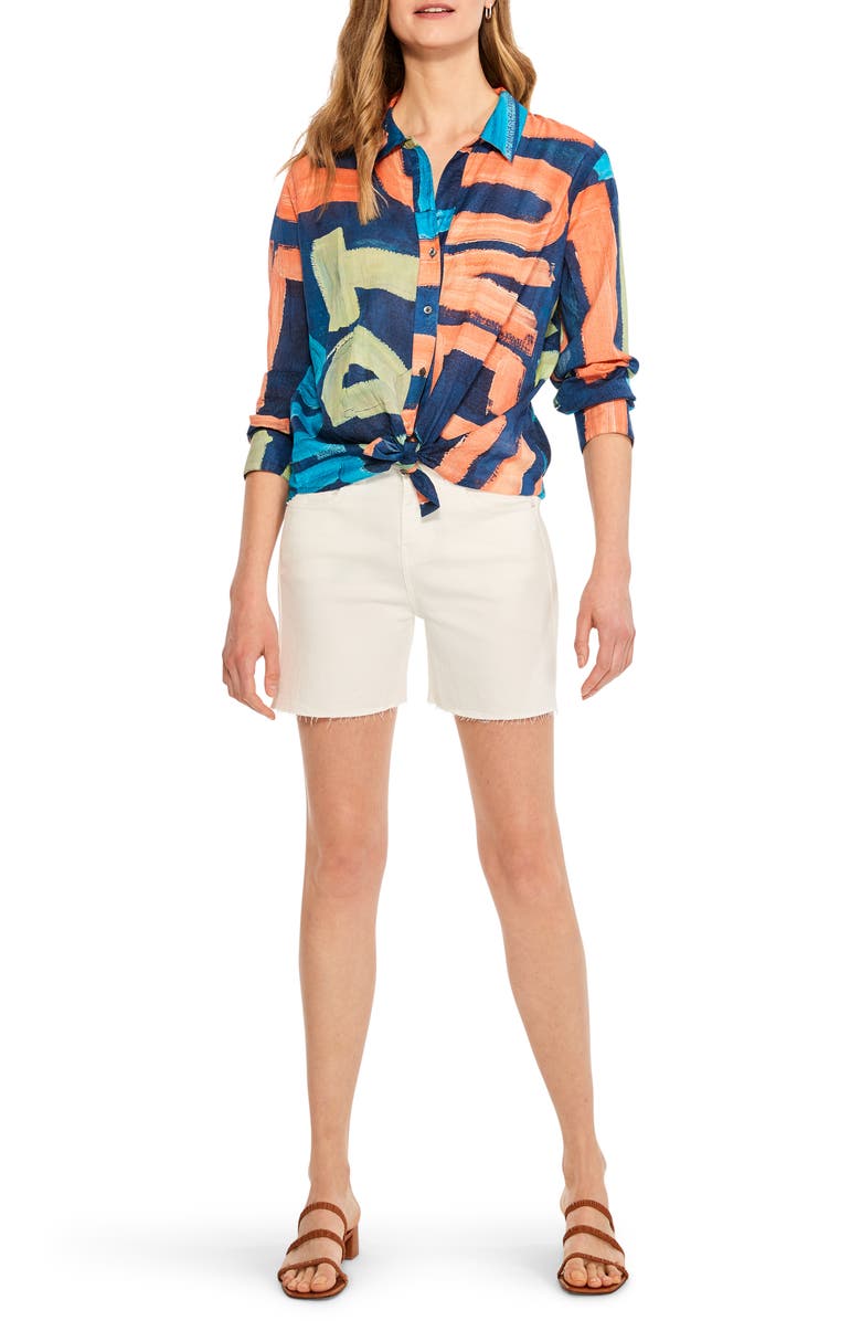 NIC+ZOE Love Art Joy Crinkle Shirt, Alternate, color,