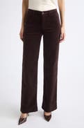 L'AGENCE Scottie Wide Leg Velvet Pants