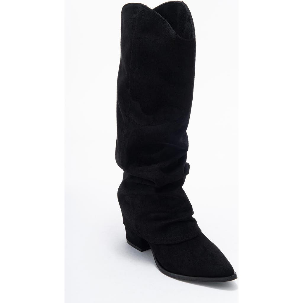Prologue Shoes Elaris Block Heel Knee High Boot In Black