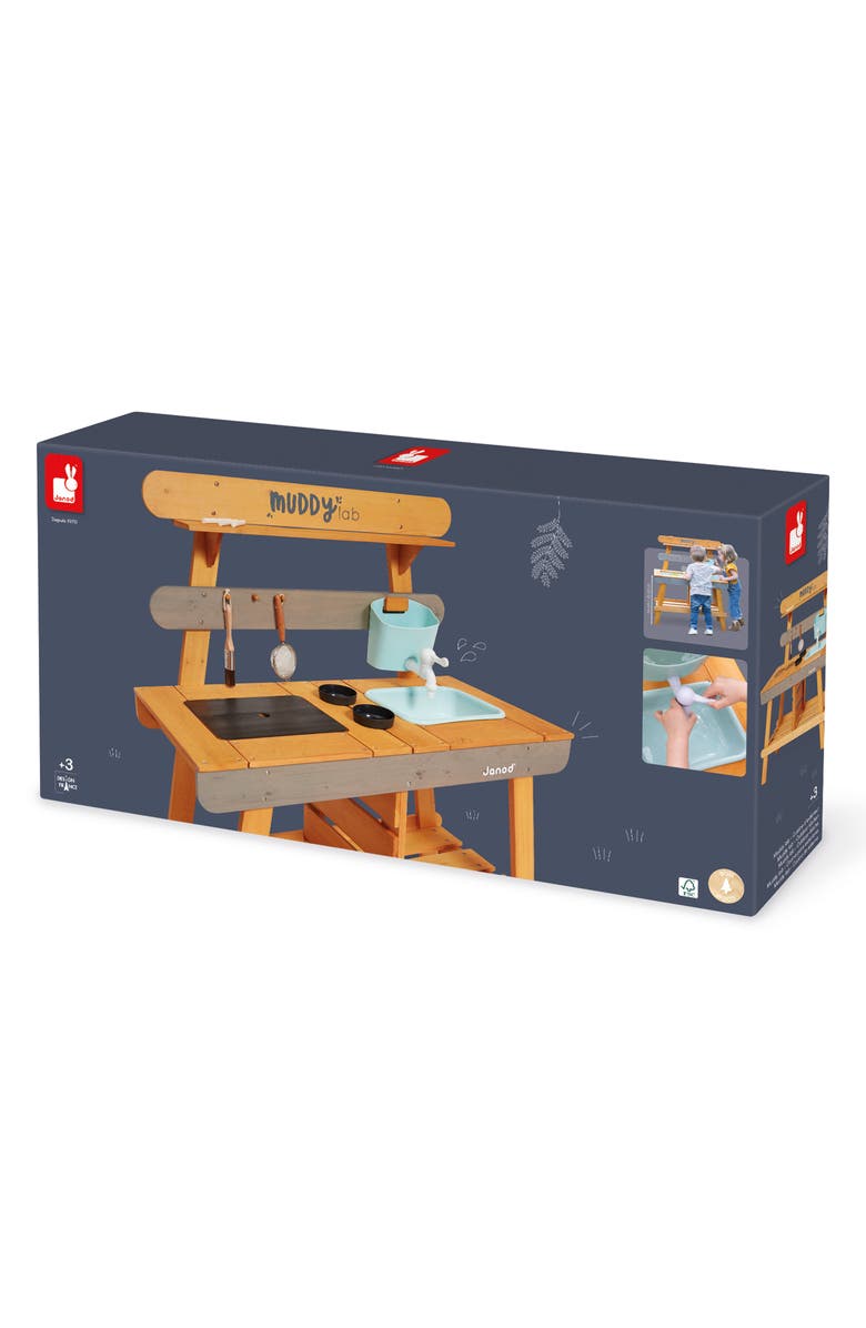 Janod Muddy Lab Outdoor Kitchen Playset, Alternate, color, Brown