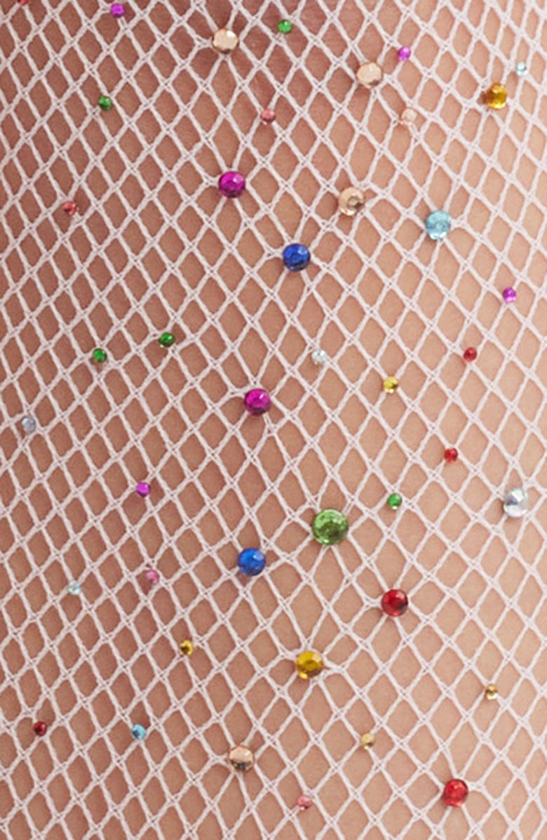 HIGH HEEL JUNGLE Glitter Fishnet Tights, Alternate, color, Pink