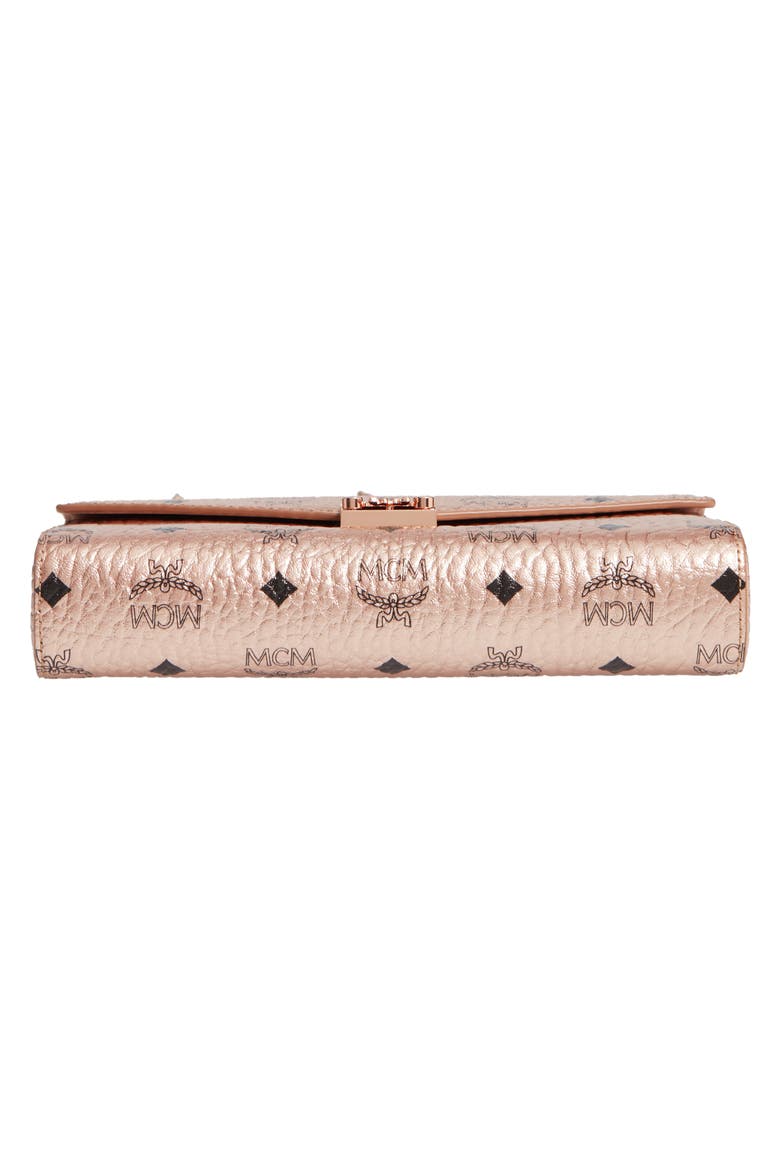 Millie Visetos Canvas Wallet on a Chain, Alternate, color, CHAMPAGNE GOLD